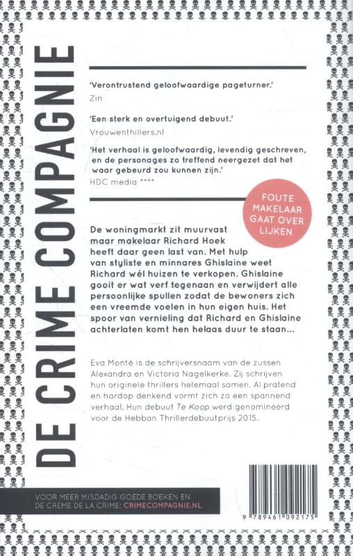 Achterkant van Te koop