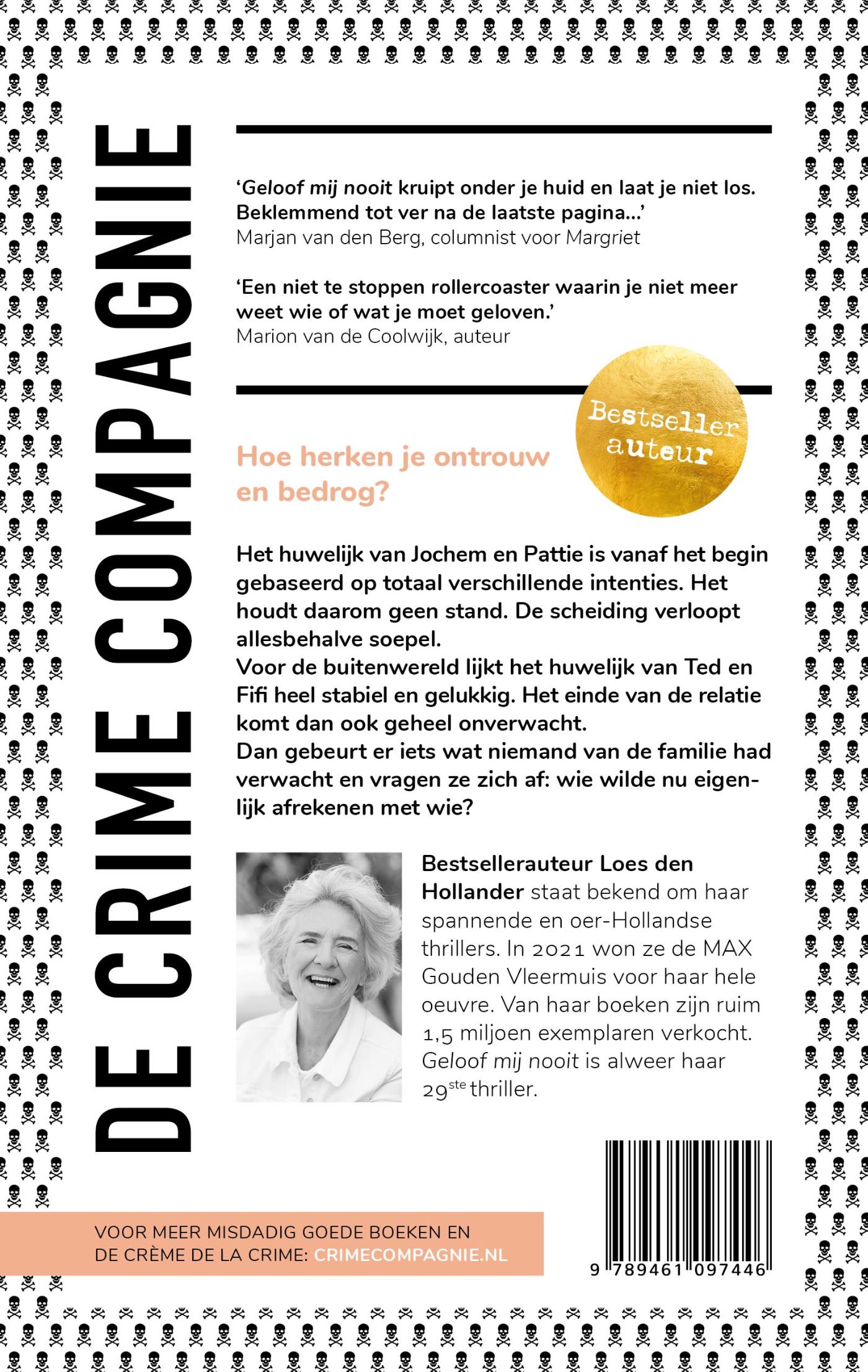 Achterkant van Geloof mij nooit