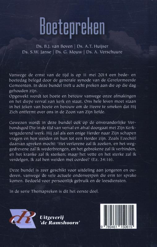 Achterkant van Boetepreken