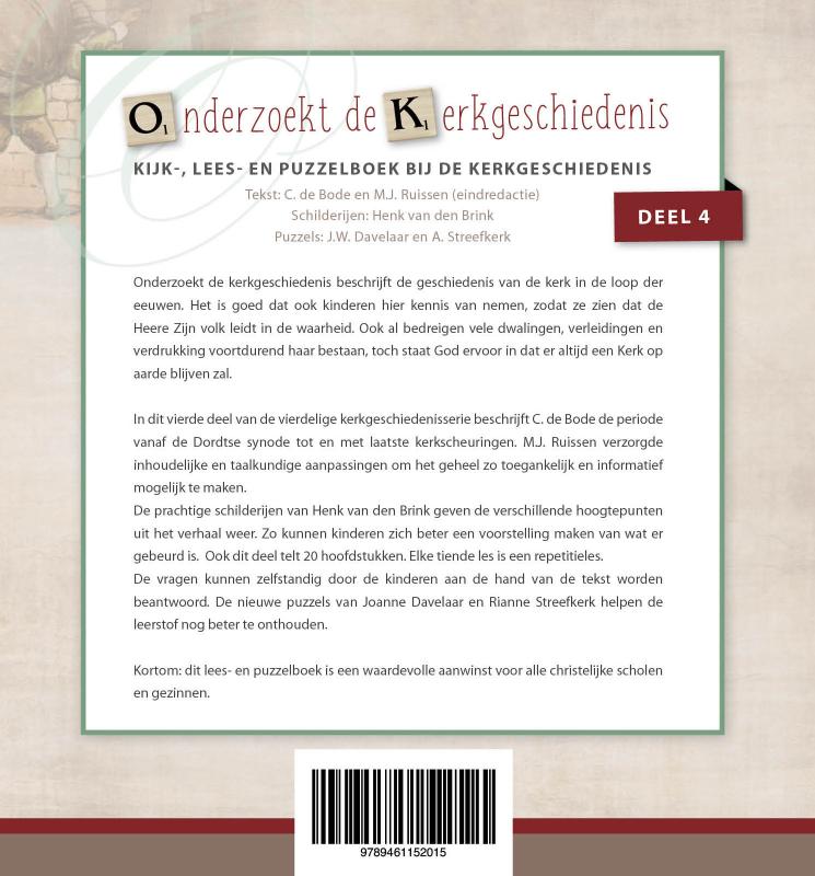 Achterkant van Onderzoekt de kerkgeschiedenis