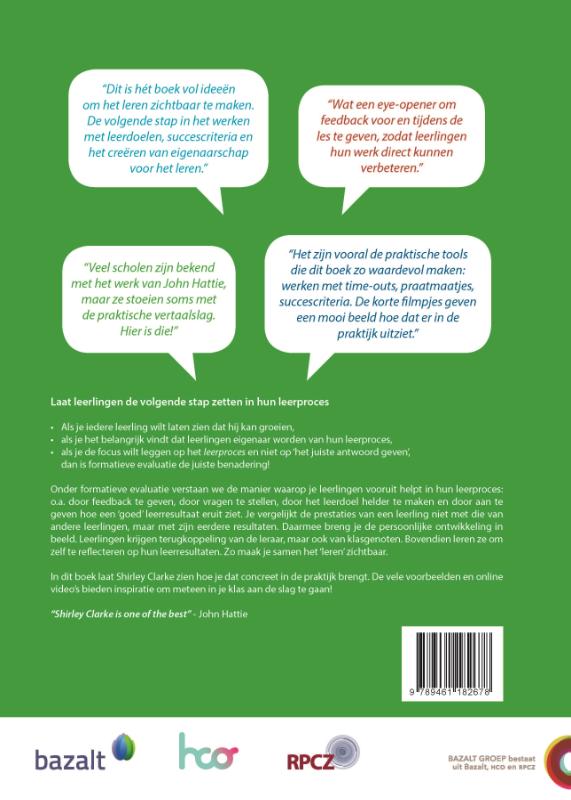 Achterkant van Leren zichtbaar maken met formatieve evaluatie