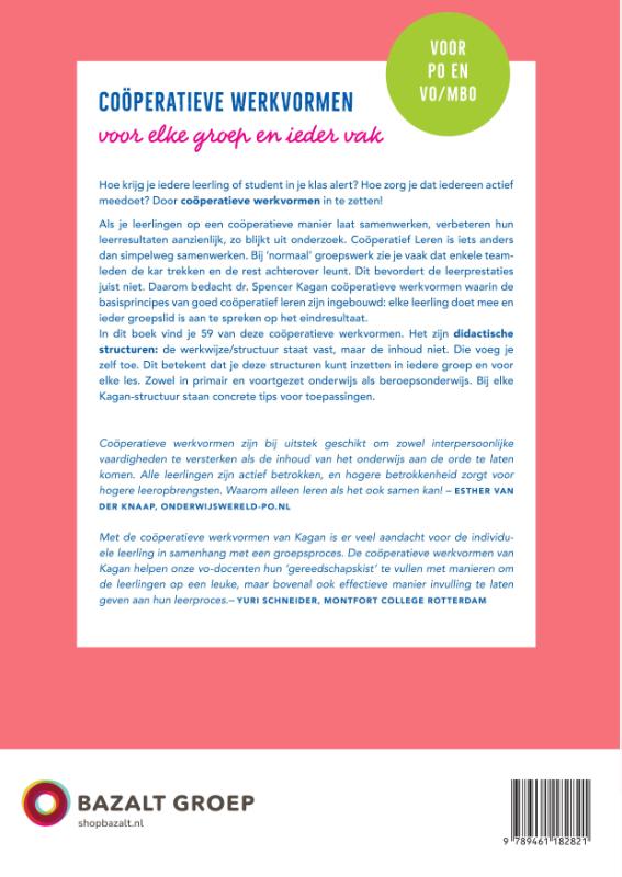 Achterkant van Coöperatieve werkvormen