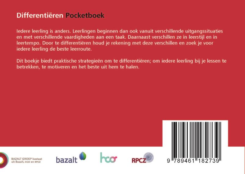 Achterkant van Pocketboek Differentiëren