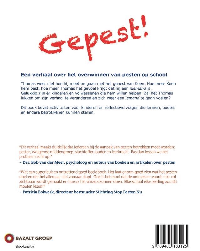 Achterkant van Gepest!