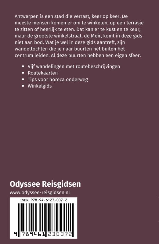 Achterkant van Wandelen in Antwerpen