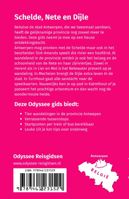 Achterkant van Wandelen in de provincie Antwerpen