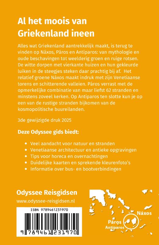 Achterkant van Náxos, Páros en Antíparos