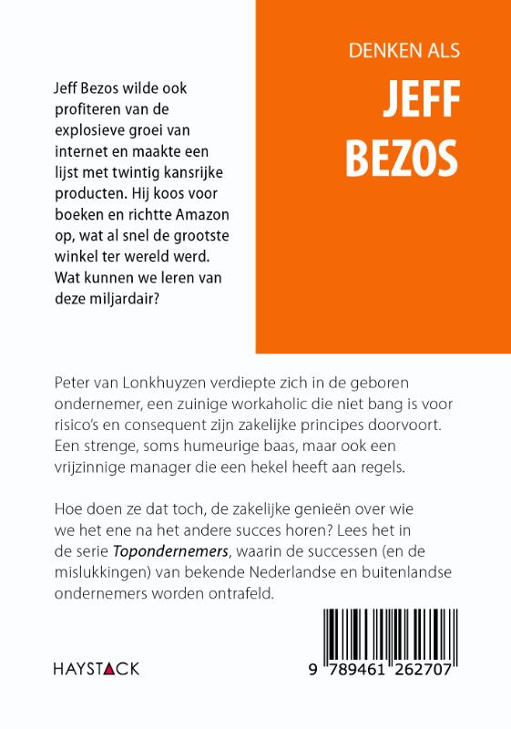 Achterkant van Denken als Jeff Bezos