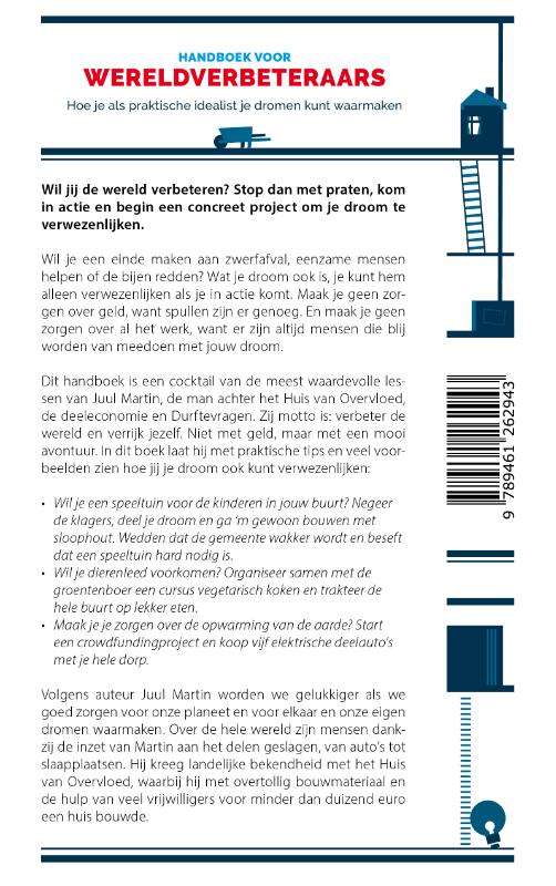 Achterkant van Handboek voor wereldverbeteraars