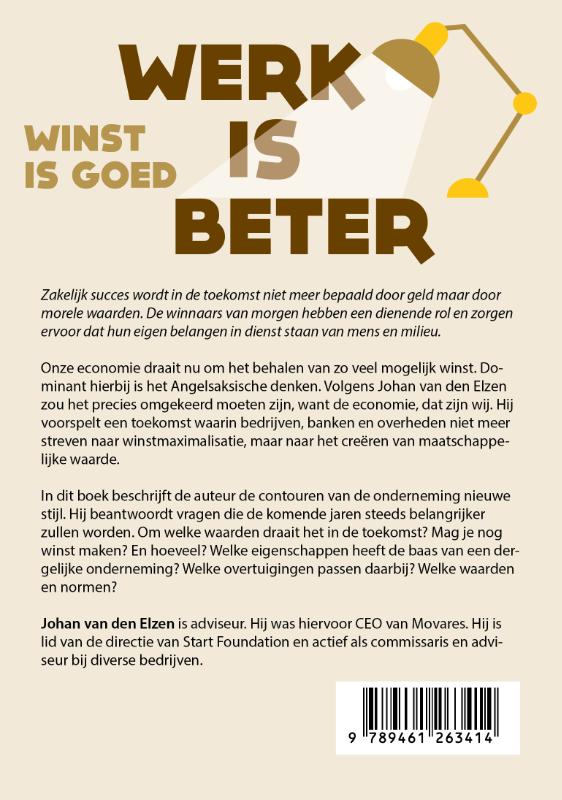 Achterkant van Winst is goed, werk is beter