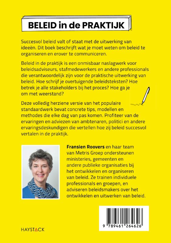 Achterkant van Beleid in de praktijk