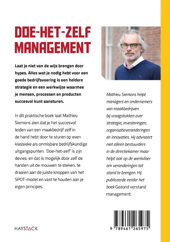 Achterkant van Doe-het-zelf management