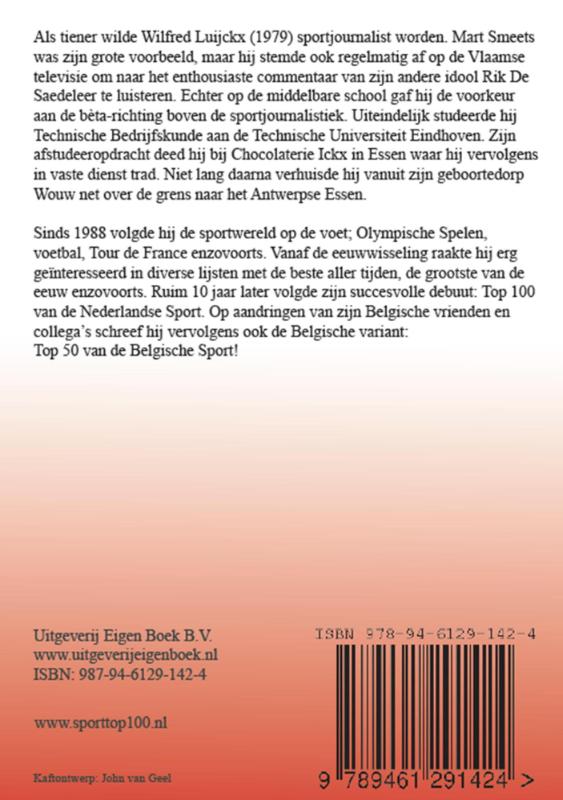Achterkant van Top 50 van de Belgische sport