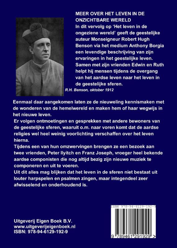 Achterkant van Meer over het leven in de onzichtbare wereld
