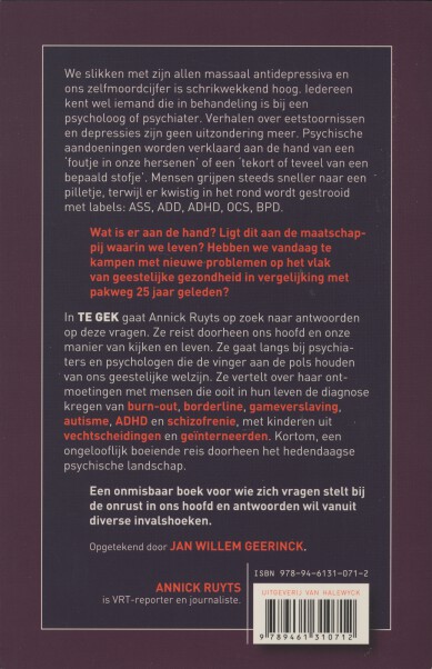 Achterkant van Te gek