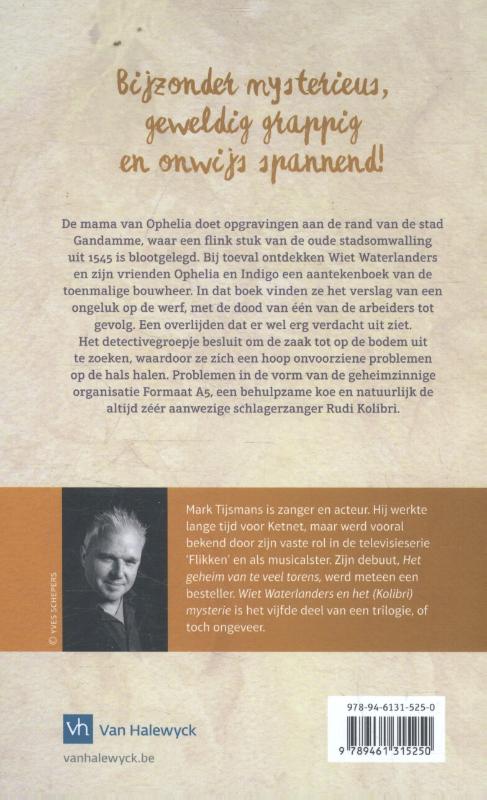 Achterkant van Wiet Waterlanders en het Kolibri mysterie