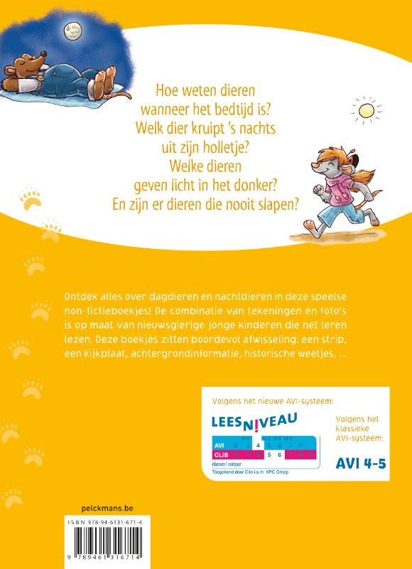 Achterkant van Dag of nacht? Ik lees slim - weetjes over dieren