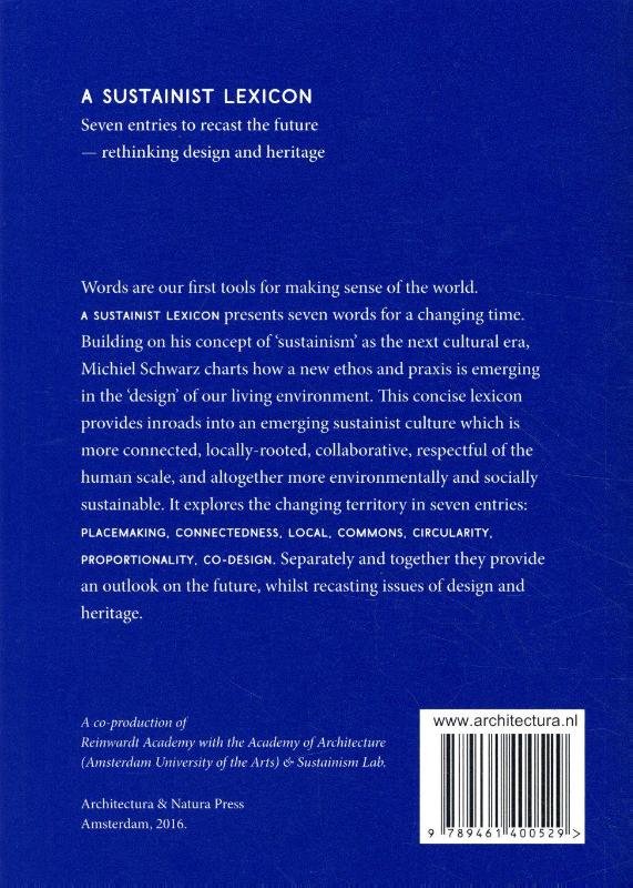 Achterkant van A Sustainist Lexicon