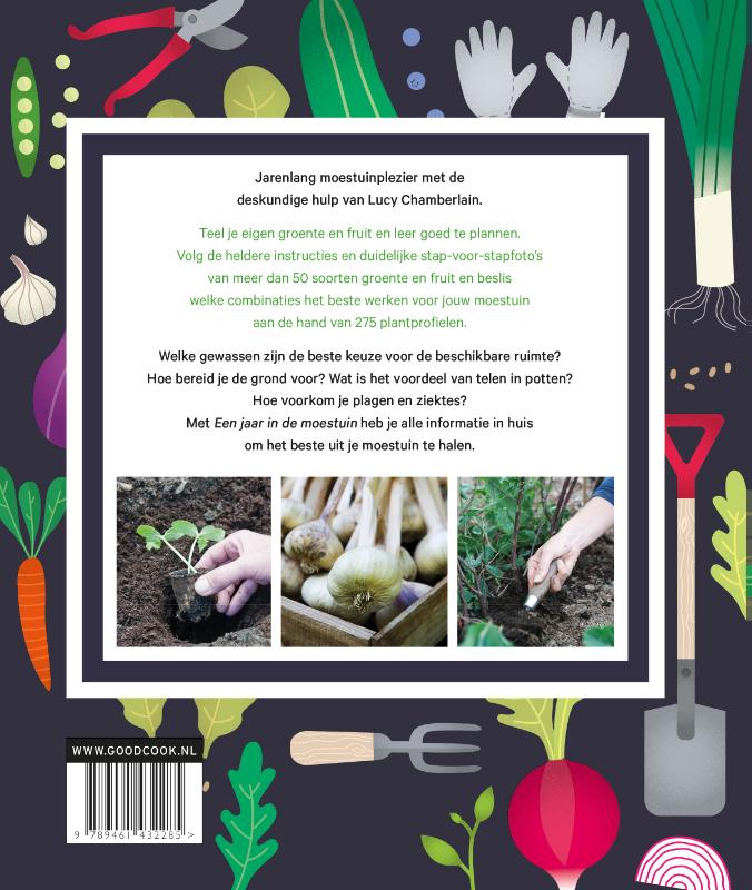 Achterkant van Een jaar in de moestuin