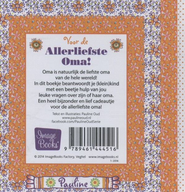 Achterkant van Voor de allerliefste oma!