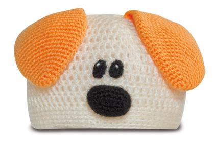 Achterkant van Haakpakket babymutsje Pip