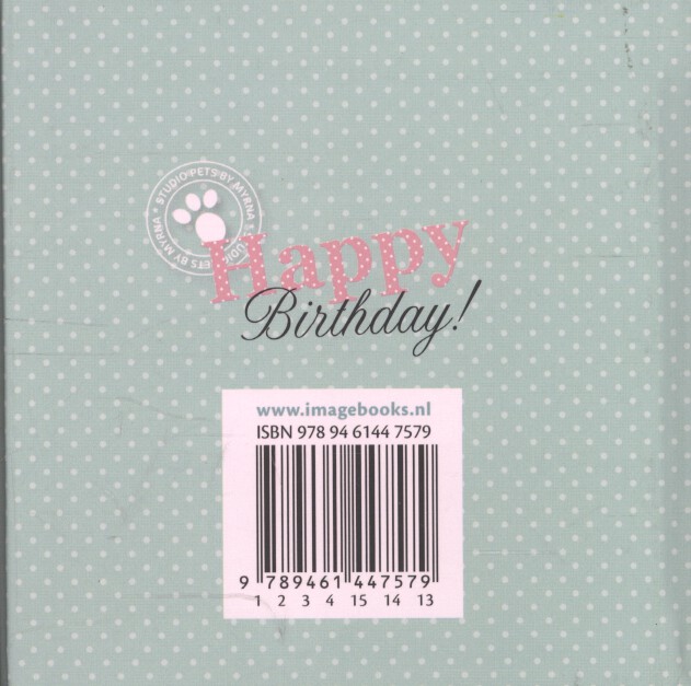 Achterkant van Happy birthday