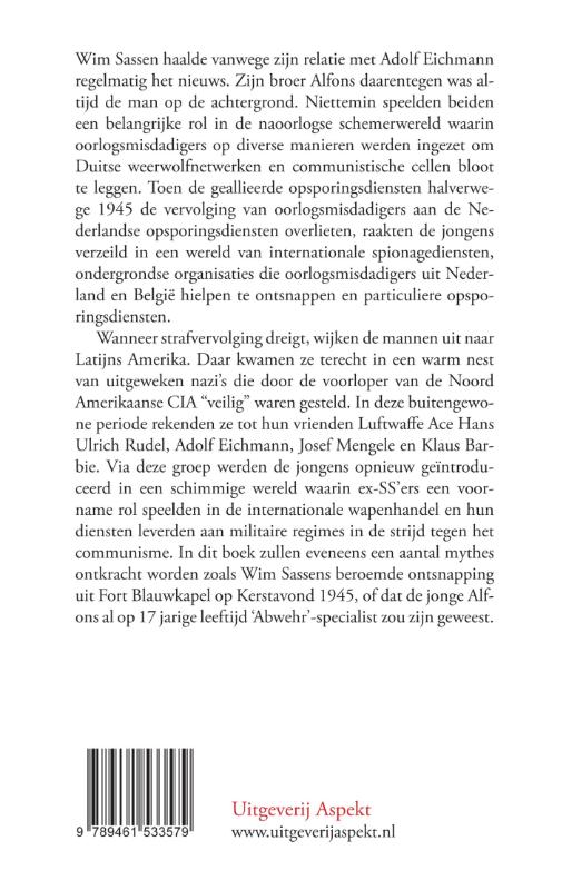 Achterkant van De intriges van de gebroeders Sassen