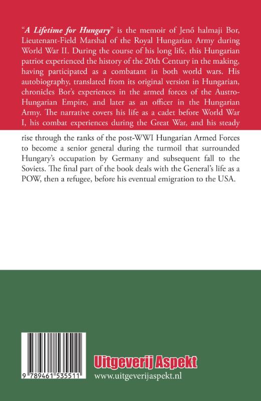 Achterkant van A lifetime for hungary
