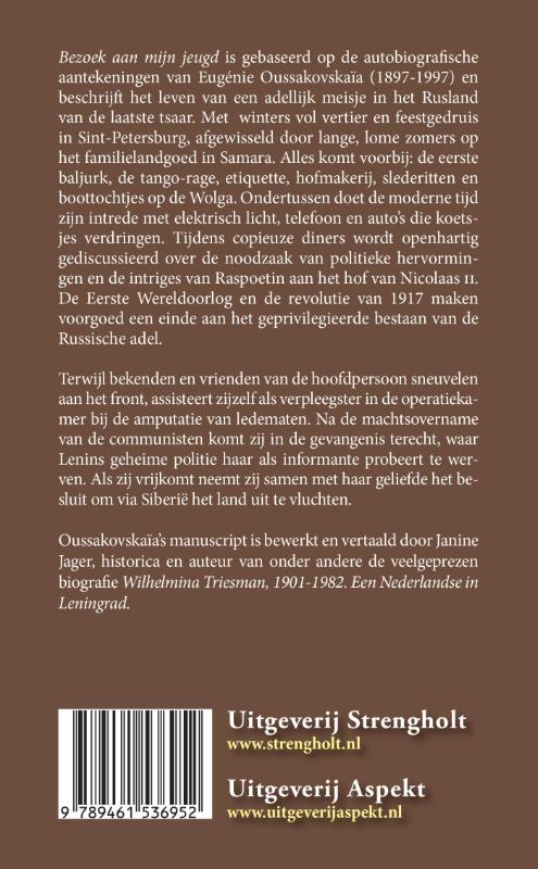 Achterkant van Bezoek aan mijn jeugd