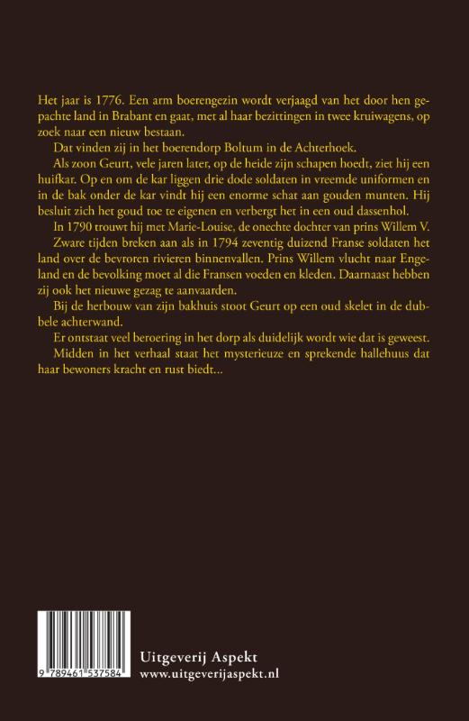 Achterkant van Het gouden hallehuus