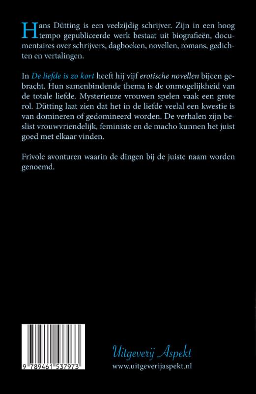Achterkant van De liefde is zo kort