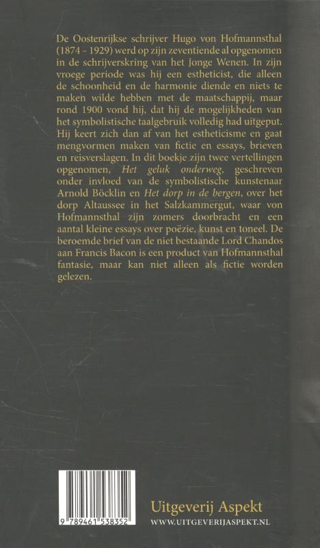 Achterkant van Het geluk onderweg