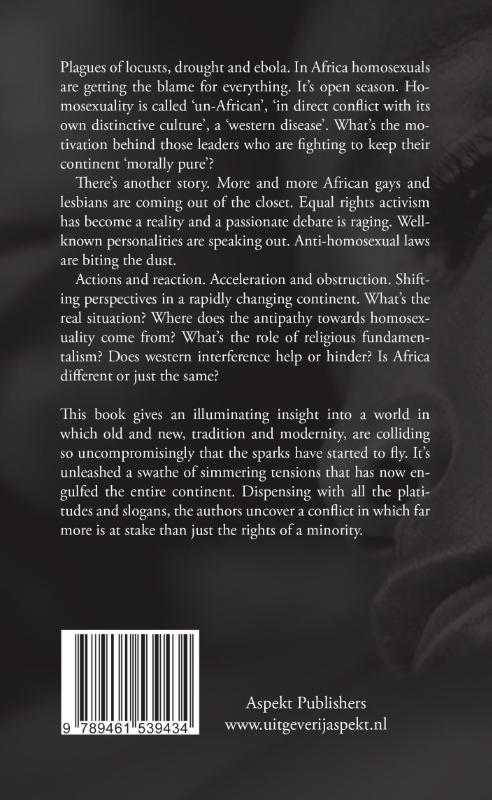 Achterkant van Homosexuality in Africa