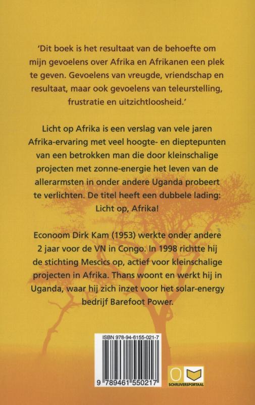 Achterkant van Licht op Afrika