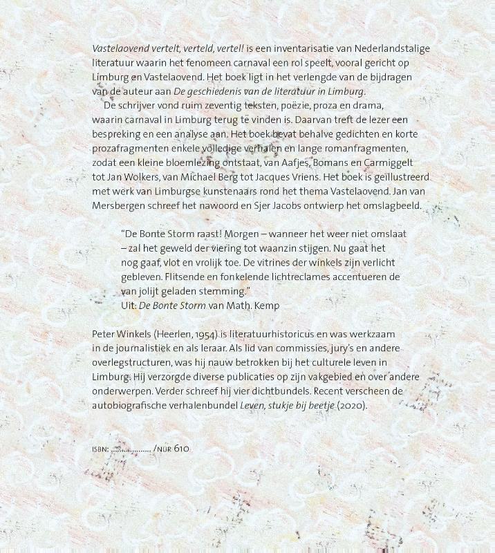 Achterkant van Vastelaovend Vertelt Verteld Vertel!