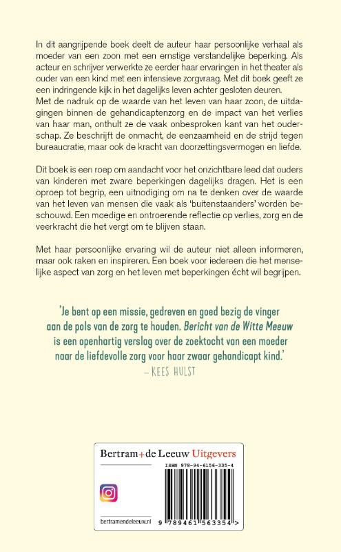 Achterkant van Bericht van de Witte Meeuw