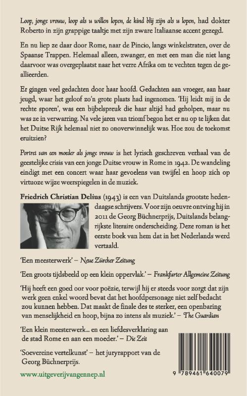 Achterkant van Portret van de moeder als jonge vrouw
