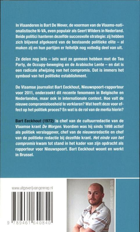 Achterkant van Het einde van het compromis