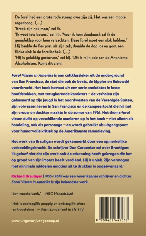 Achterkant van Forel vissen in Amerika