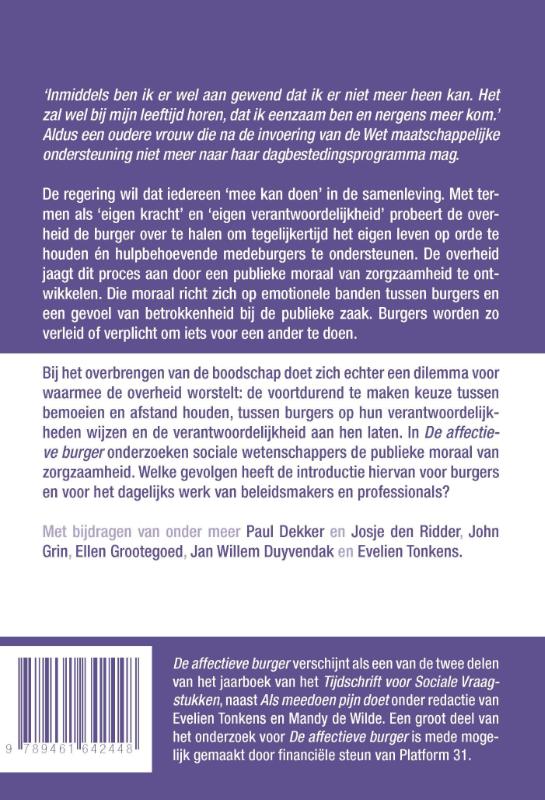 Achterkant van De affectieve burger