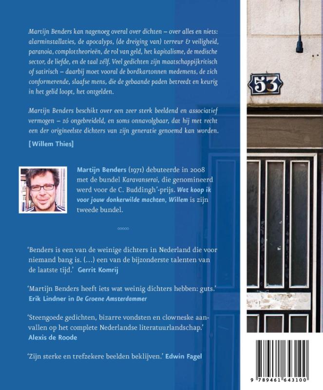 Achterkant van Wat koop ik voor jouw donkerwilde machten, Willem