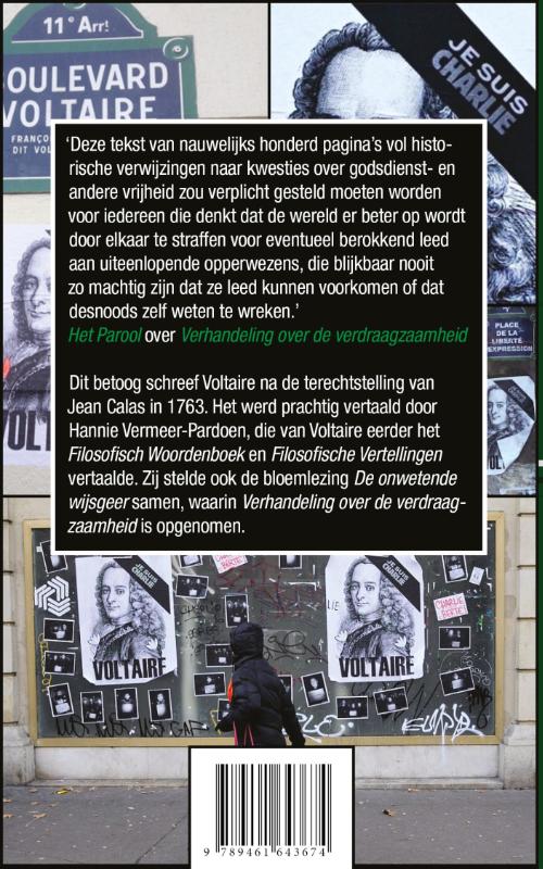 Achterkant van Verhandelingen over de verdraagzaamheid