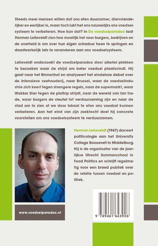 Achterkant van De voedselparadox