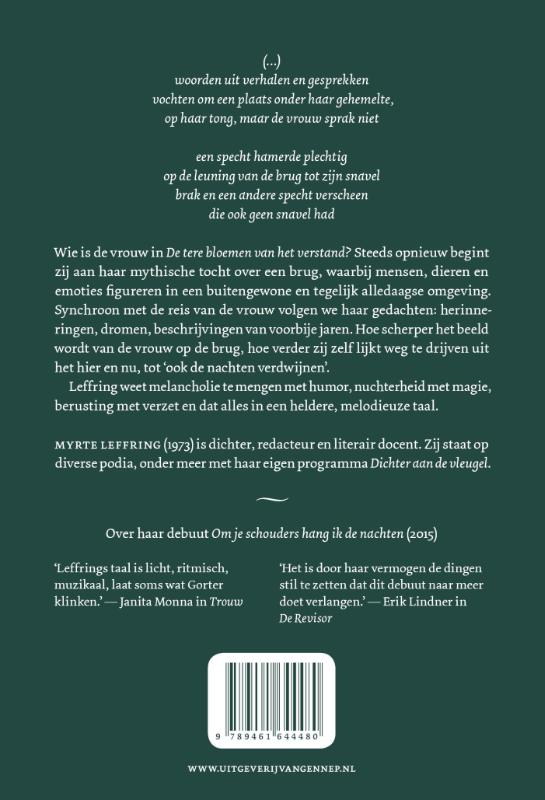 Achterkant van De tere bloemen van het verstand