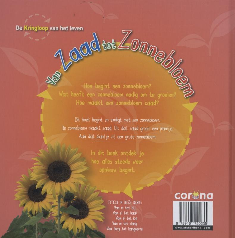 Achterkant van Van zaad tot zonnebloem