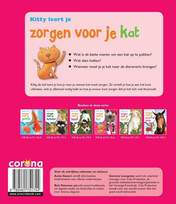 Achterkant van Kitty leert je zorgen voor je kat