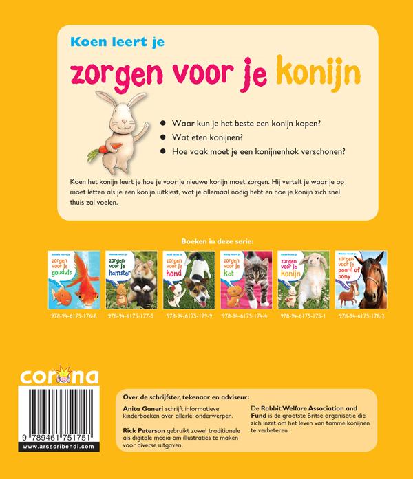 Achterkant van Koen leert je zorgen voor je konijn