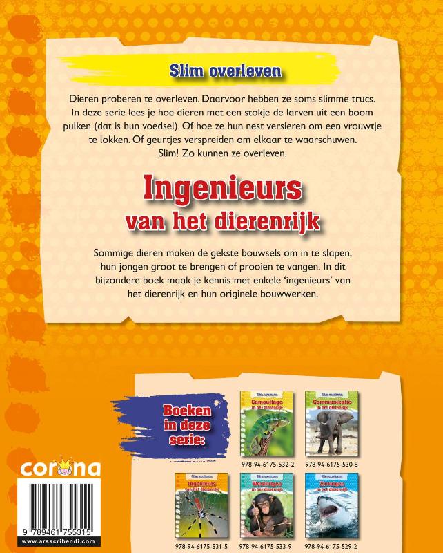 Achterkant van Ingenieurs van het dierenrijk