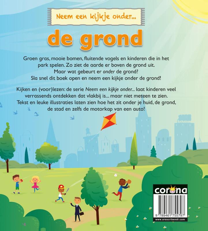 Achterkant van Neem een kijkje onder de grond