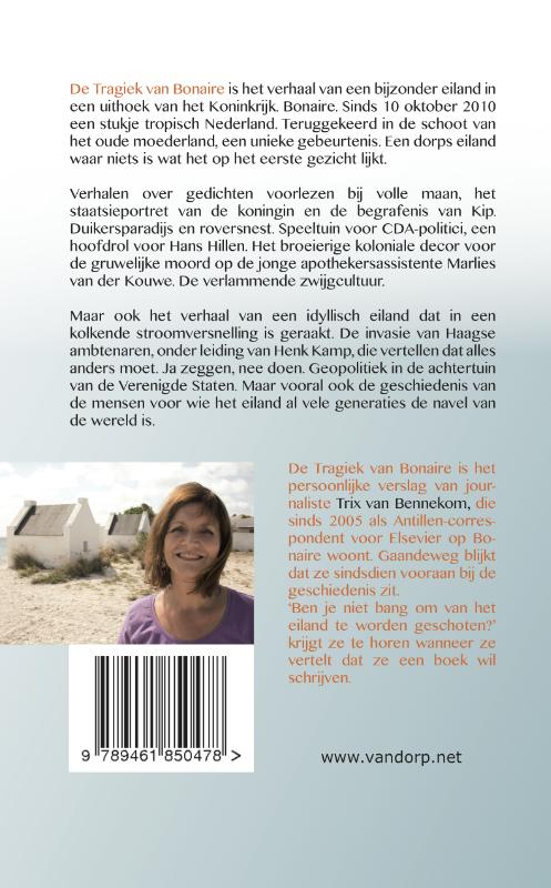 Achterkant van De tragiek van Bonaire